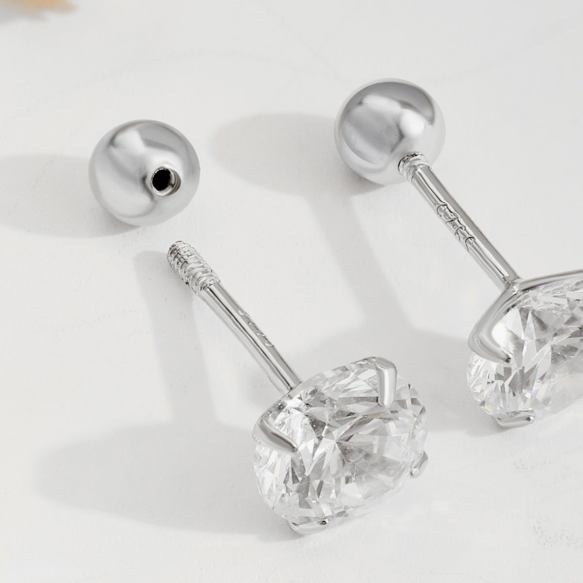 Crystal De Roscas Rhodium-Plated Stud Earrings