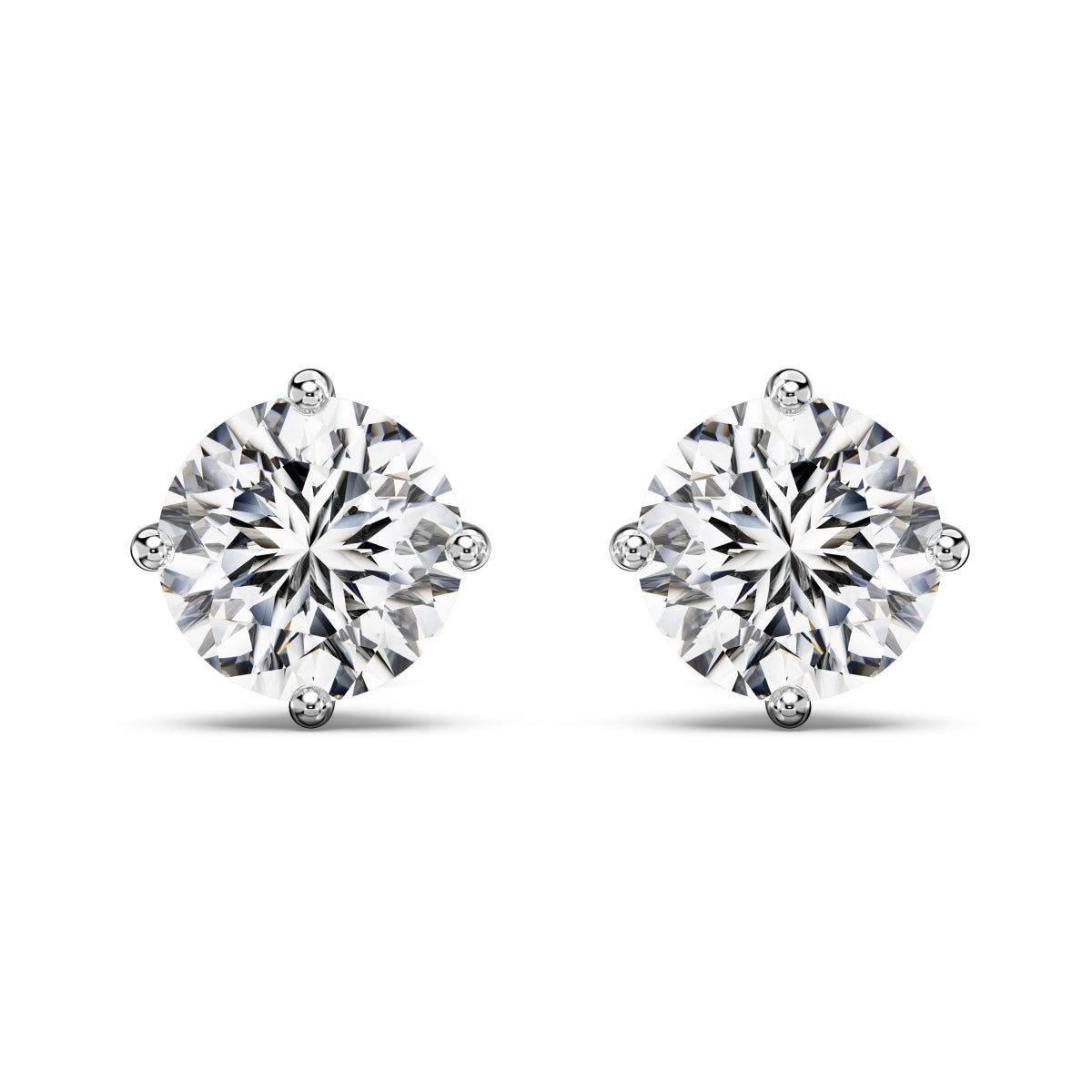 Solitaire Crystal Rhodium-Plated Earrings
