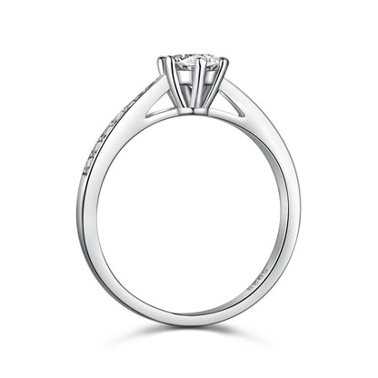 Princess Crown Rhodium-Plated Ring