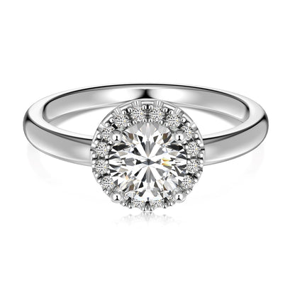 Minimalist Round Rhodium-Plated Ring