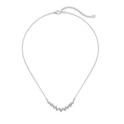 Heart Smile Rhodium-Plated Necklace