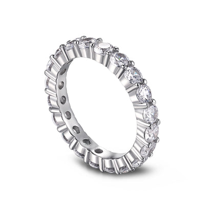 Full Eternity Rhodium-Plated Ring