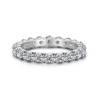 Full Eternity Rhodium-Plated Ring