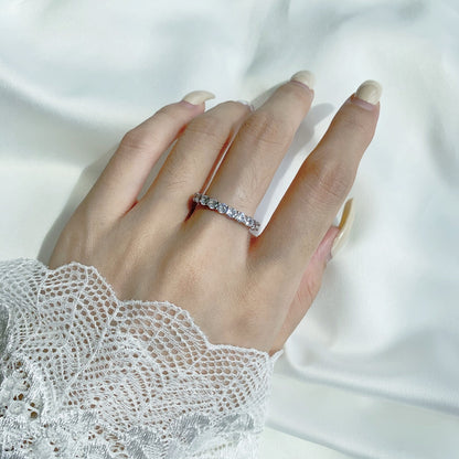 Full Eternity Rhodium-Plated Ring