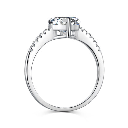 Heart Crystal Rhodium-Plated Ring