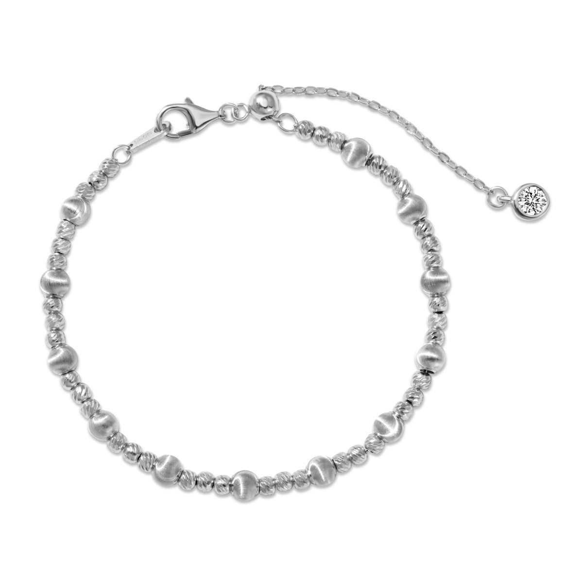 Premium Disco Rhodium-Plated Bracelet