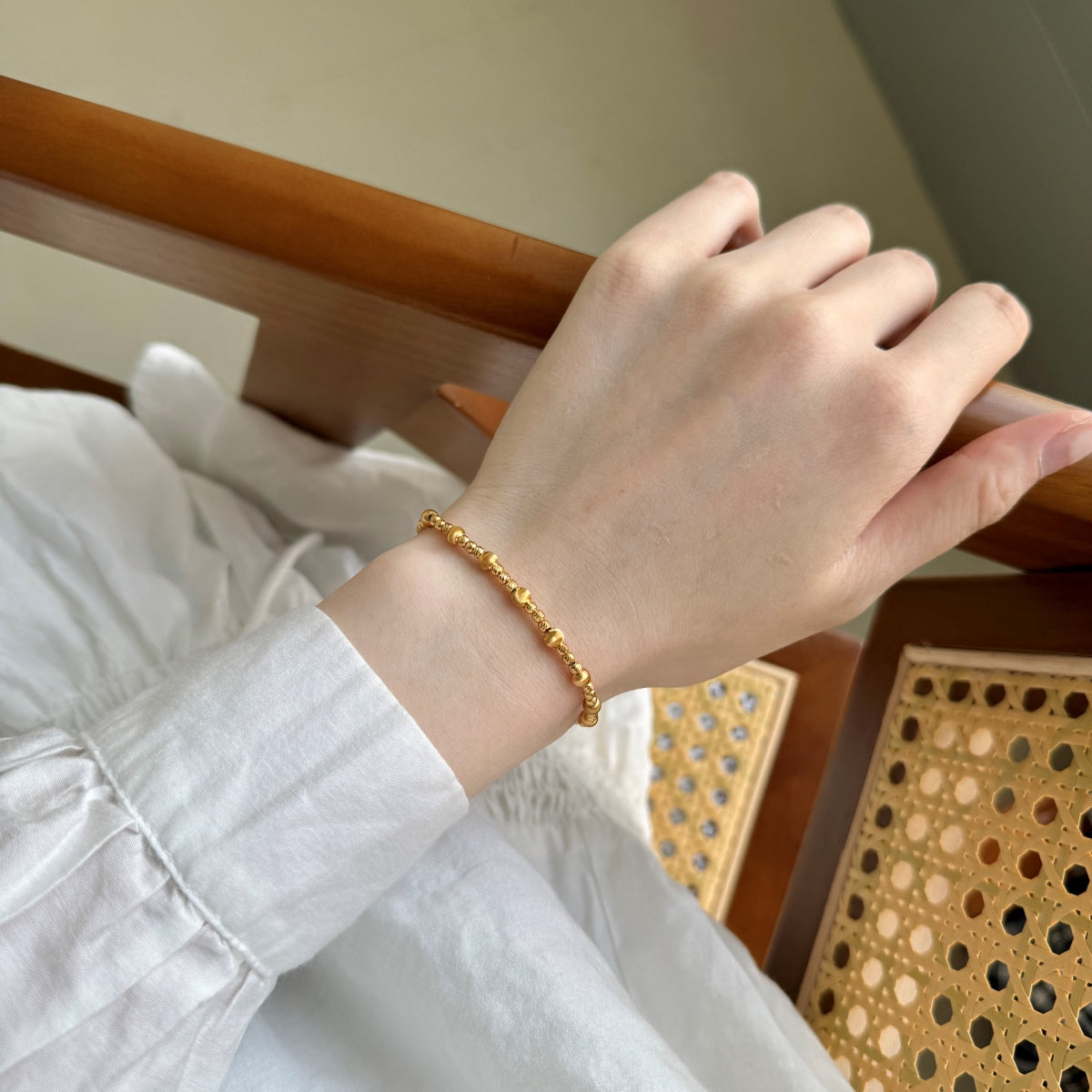 Premium Disco Rhodium-Plated Bracelet