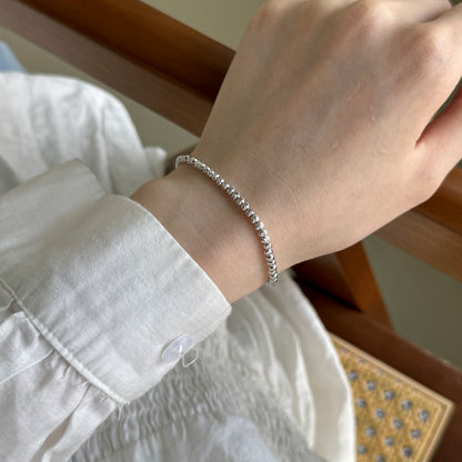 Disco Chain Rhodium-Plated Bracelet