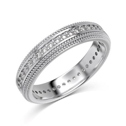 Couple Rhodium-Plated Ring