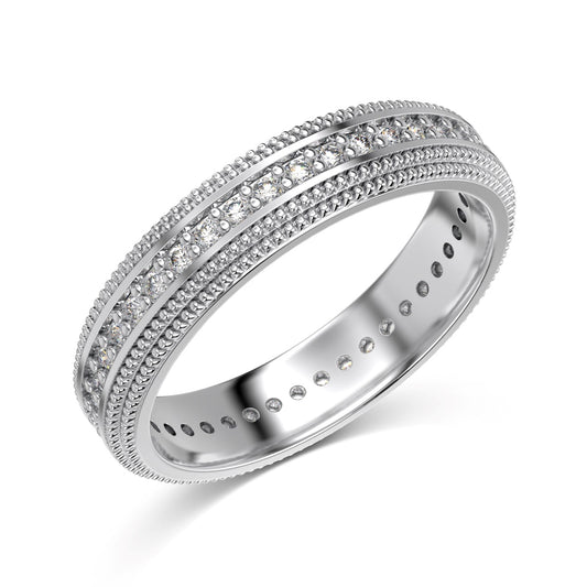 Couple Rhodium-Plated Ring