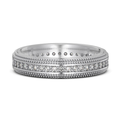 Couple Rhodium-Plated Ring