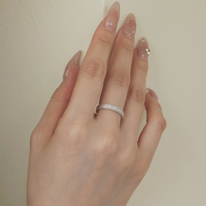 Couple Rhodium-Plated Ring