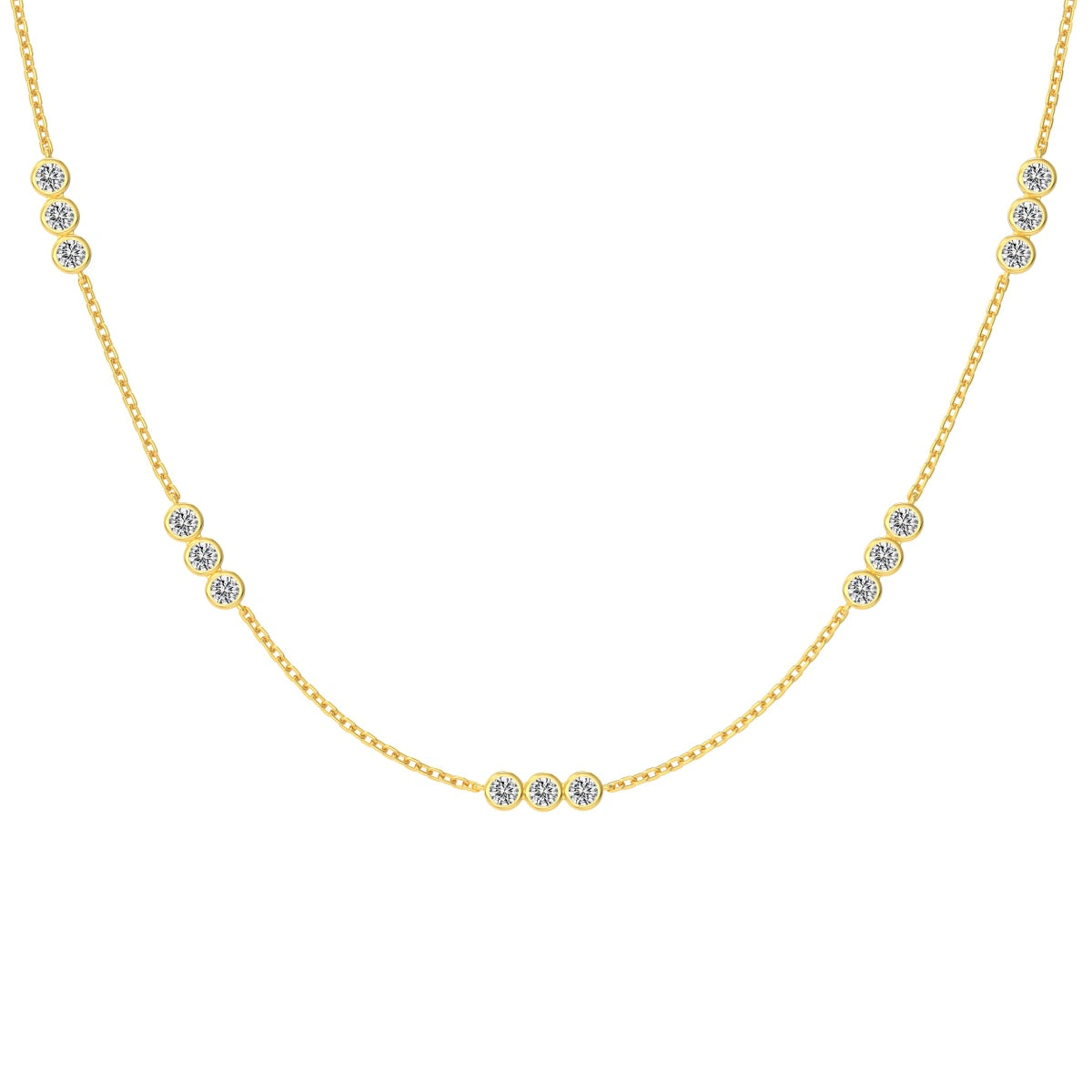 Donut Station Rhodium-Plated Necklace