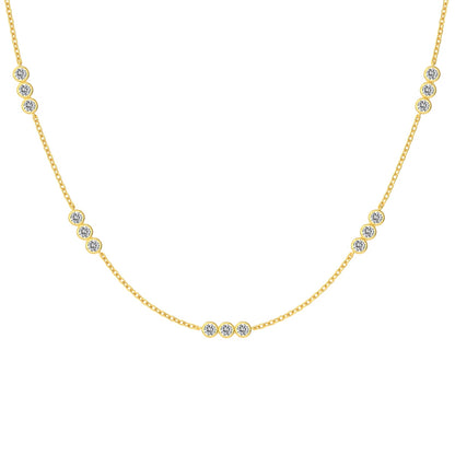 Donut Station Rhodium-Plated Necklace
