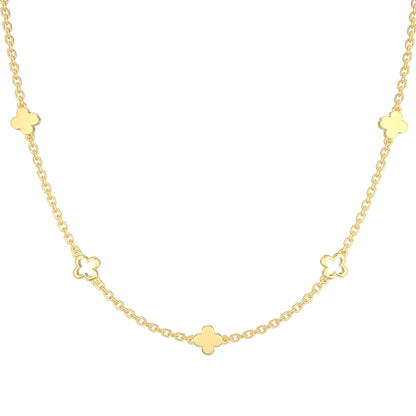 Flower Station Rhodium-Plated Necklace