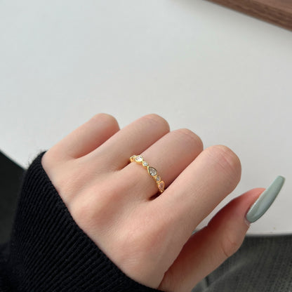 Pear Cut Eternity Rhodium-Plated Ring