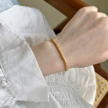 Disco Chain Rhodium-Plated Bracelet