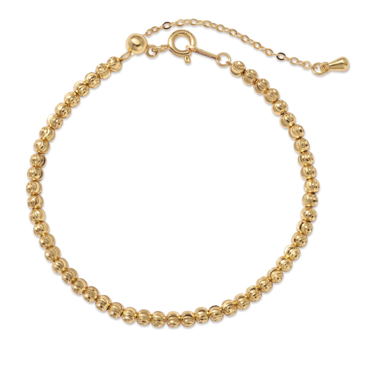 Disco Chain Rhodium-Plated Bracelet