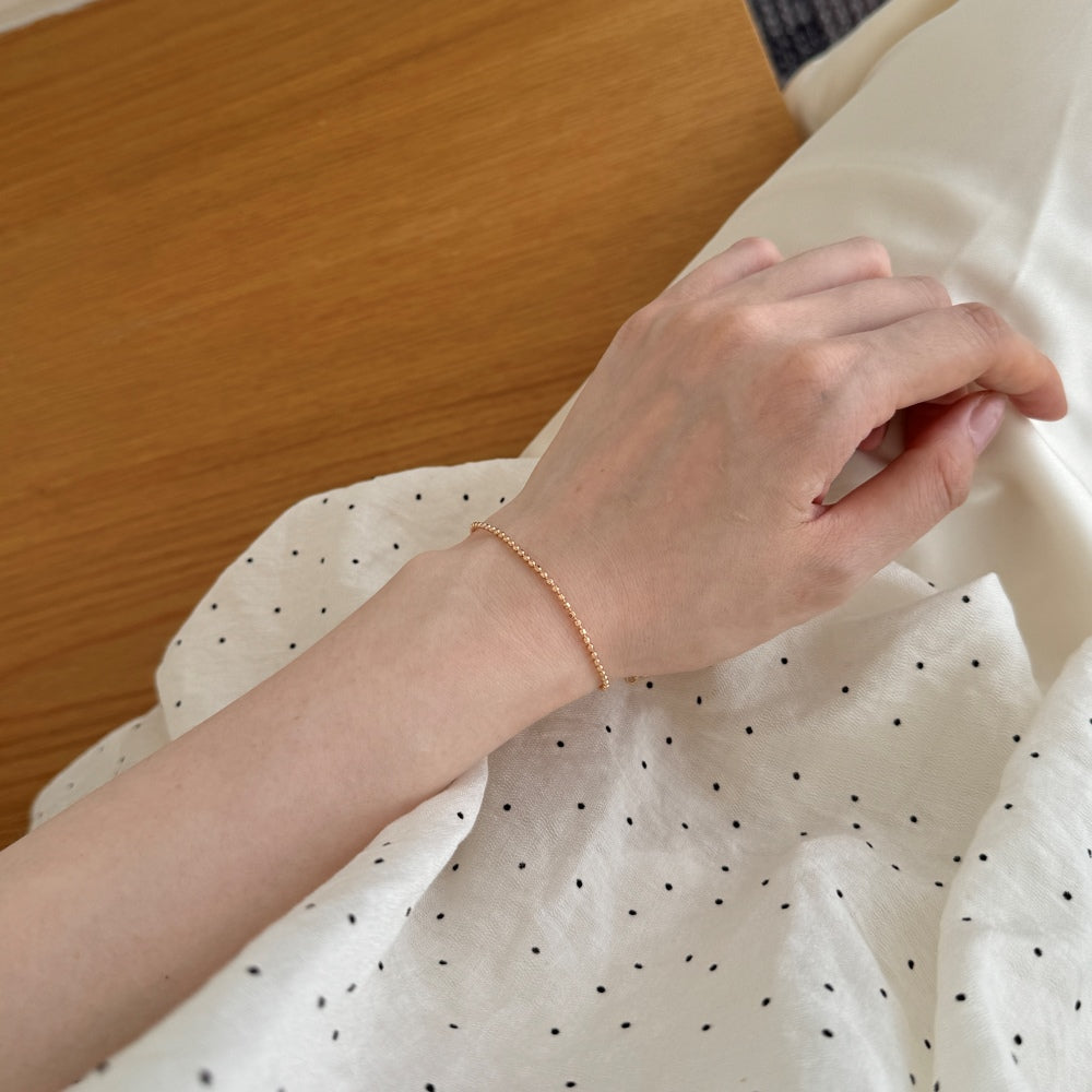 Minimalist Disco Chain Rhodium-Plated Bracelet