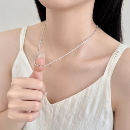Disco Chain Rhodium-Plated Necklace