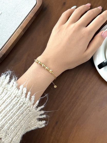 Cat's Eye Paperclip Rhodium-Plated Bracelet