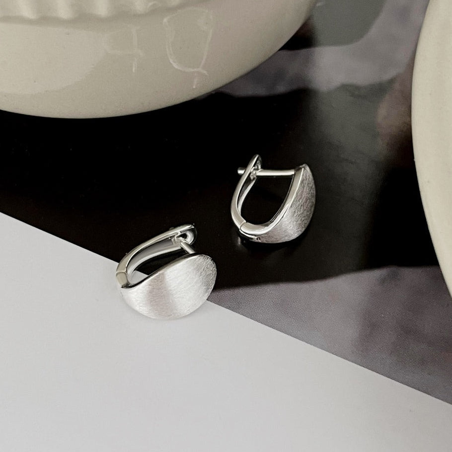 Pistachio Rhodium-Plated Hoop Earrings