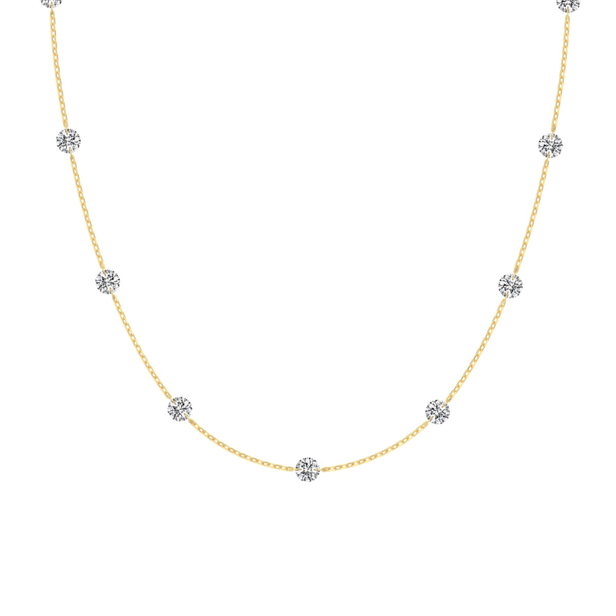 Round Dangling Station Necklace