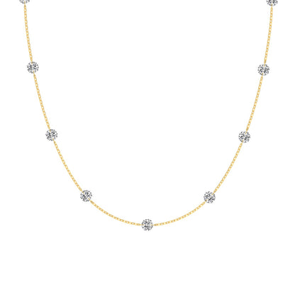 Round Dangling Station Necklace