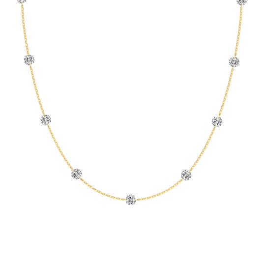 Round Dangling Station Necklace