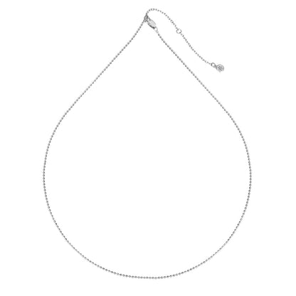 Minimalist Disco Chain Rhodium-Plated Necklace