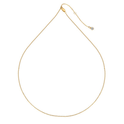 Minimalist Disco Chain Rhodium-Plated Necklace