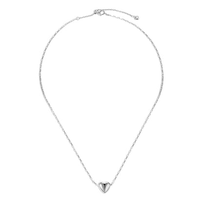 Heart Rhodium-Plated Necklace