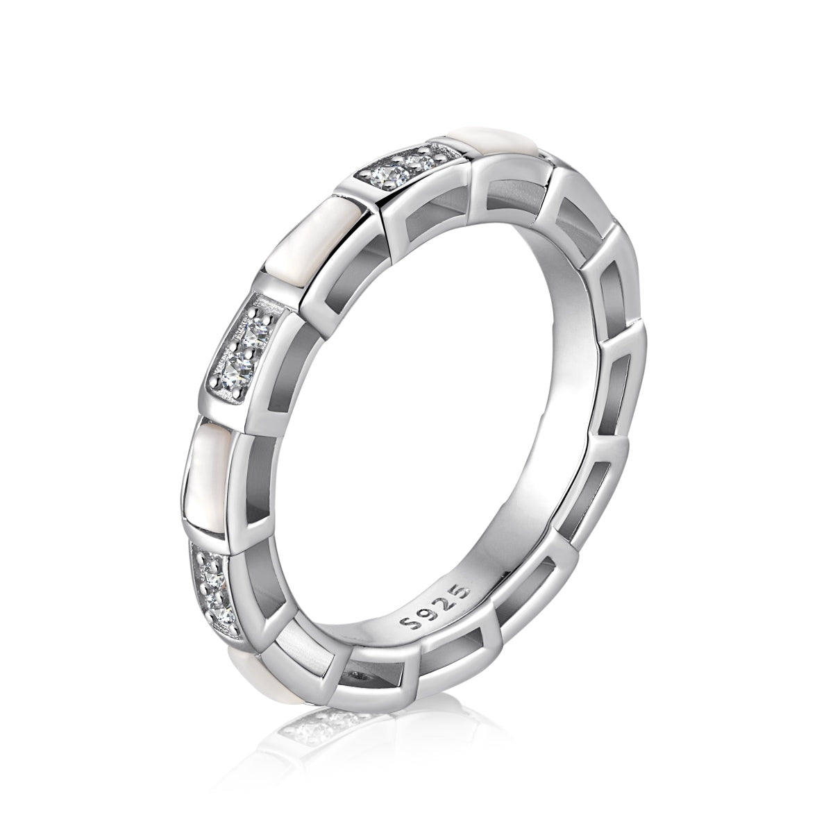 Serpent Rhodium-Plated Ring