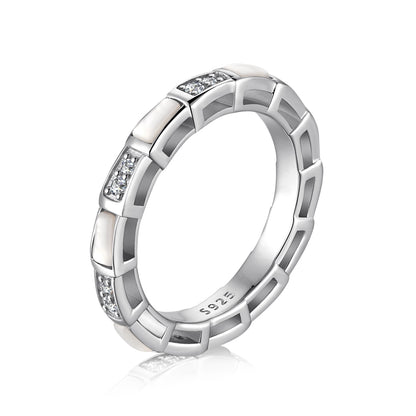Serpent Rhodium-Plated Ring