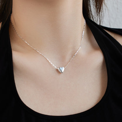 Heart Rhodium-Plated Necklace