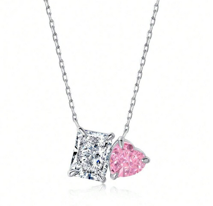 You and Me Classic Rhodium-Plated Necklace