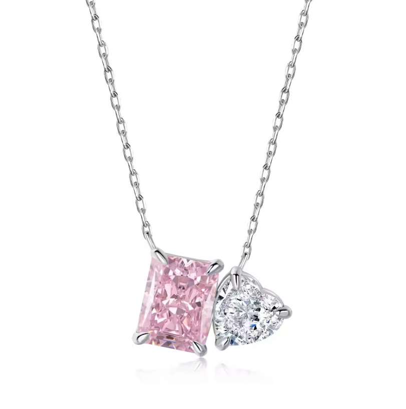 You and Me Classic Rhodium-Plated Necklace