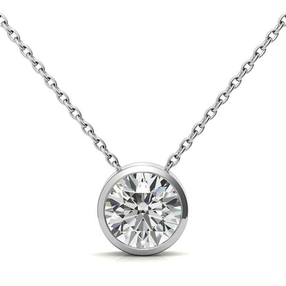 Donut Round Crystal Moissanite Necklace