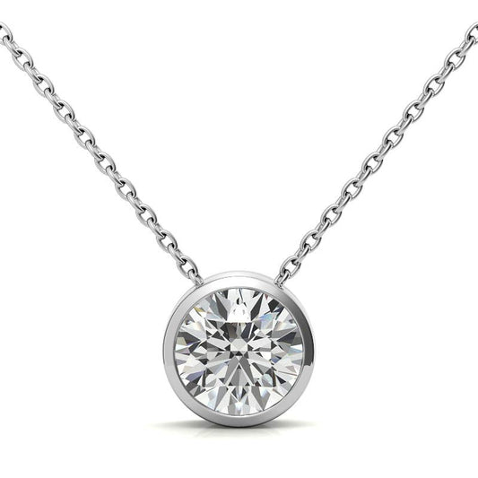 Donut Round Crystal Moissanite Necklace