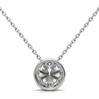 Donut Round Crystal Moissanite Necklace
