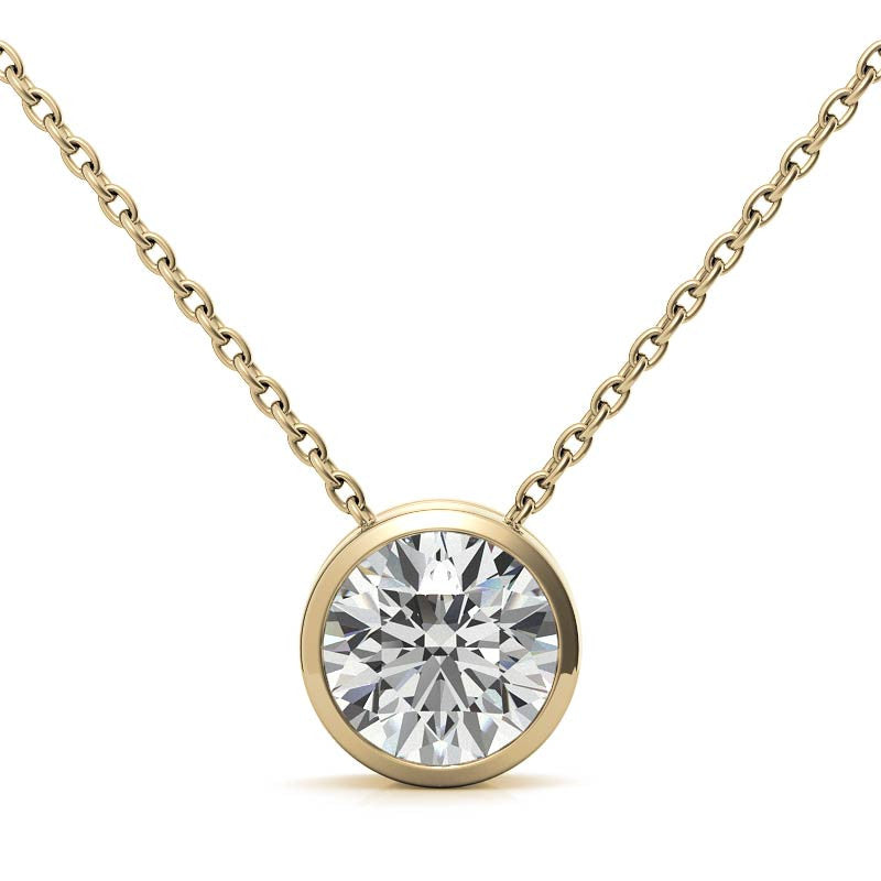 Donut Round Crystal Moissanite Necklace