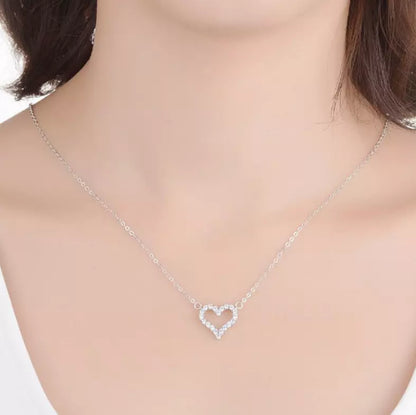 Open Heart Italy Silver Necklace
